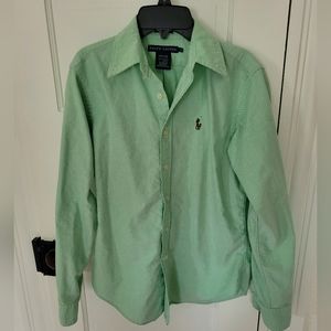 Green Ralph Lauren button down shirt